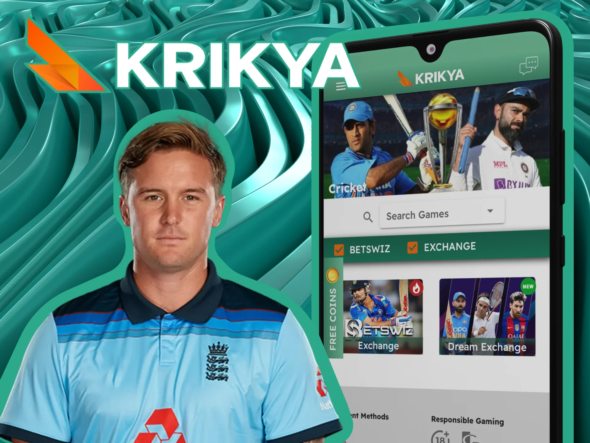 Jason Roy serves as the official Cricket Betting Ambassador for Krikya Online Casino.