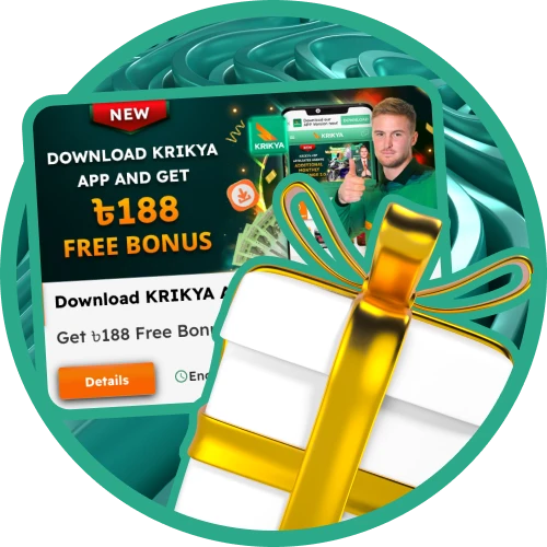 Claim a welcome bonus simply by installing the Krikya online casino app on your mobile device.