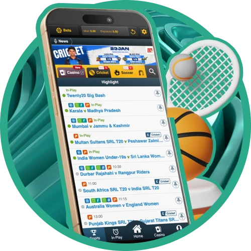 Krikya online casino allows you to place bets on sports events in real-time via live streams.