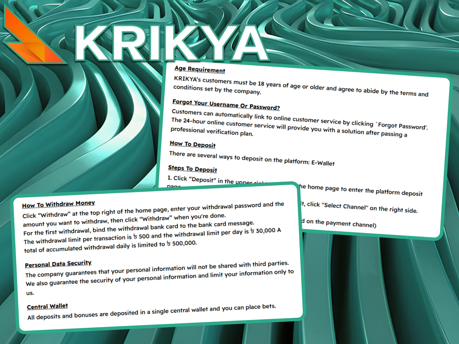 Stay smart and make calculated, well-informed decisions whenever you place a bet at Krikya.