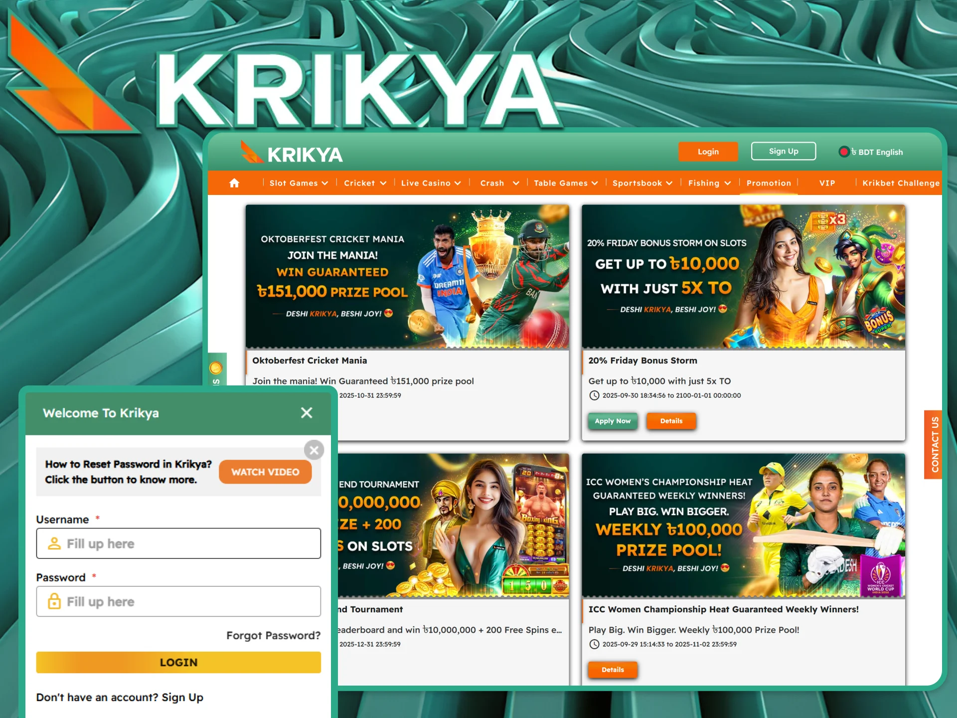 We've put together a simple, step-by-step guide to help you claim your bonuses at Krikya.