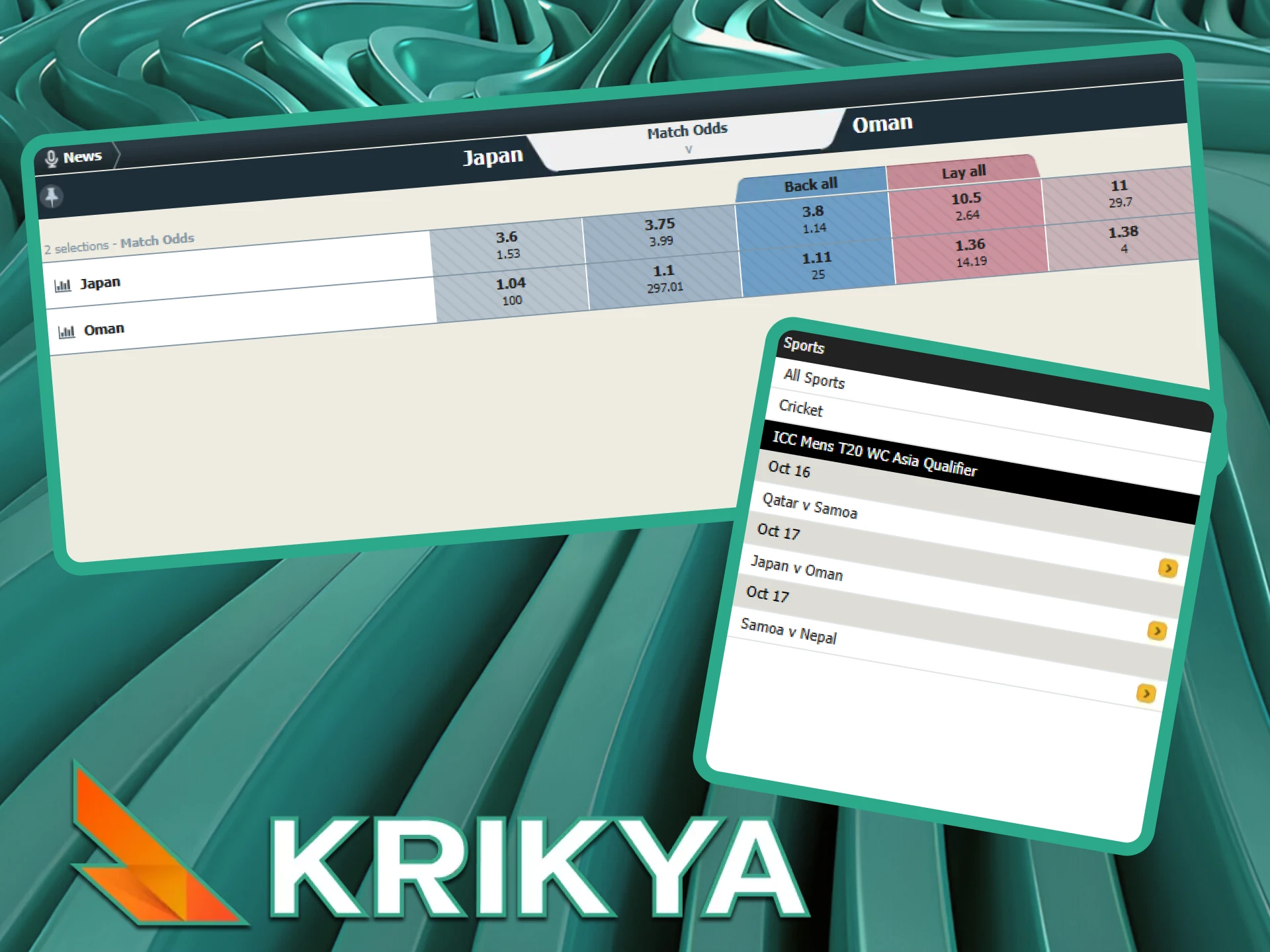 Review the specific betting guidelines for The Hundred at Krikya Online Casino.