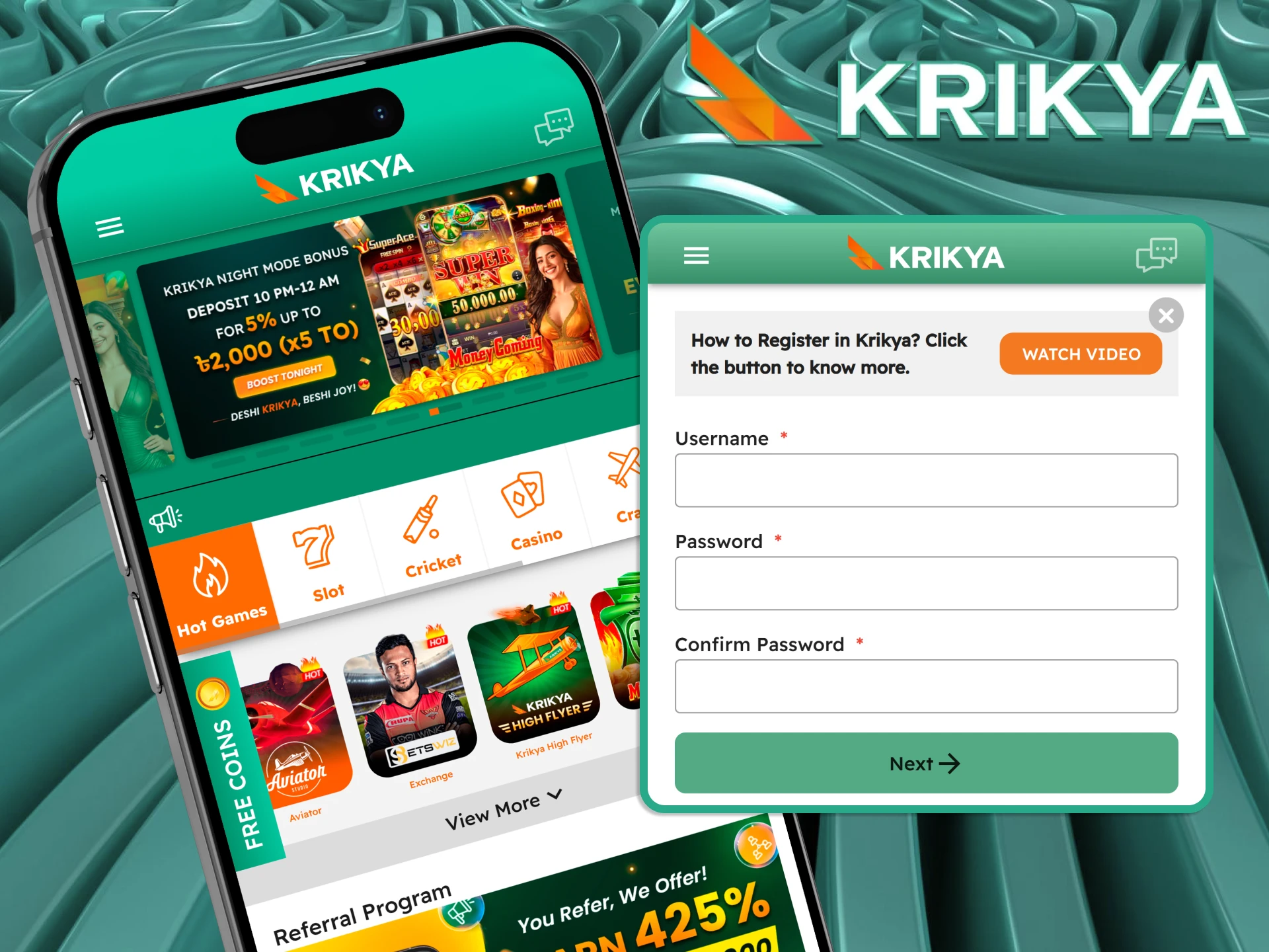 Get started today by creating your account through the Krikya app.