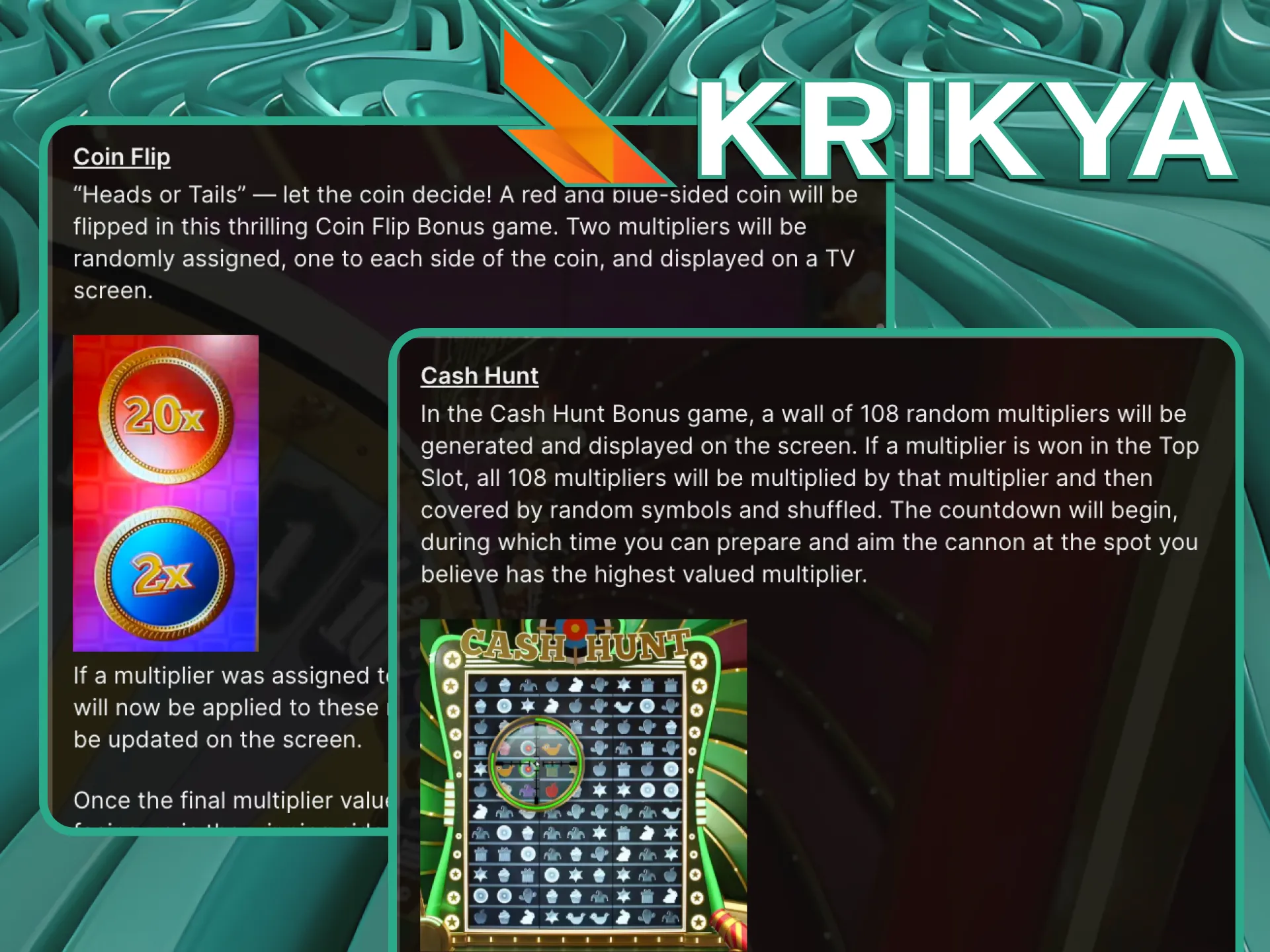 An explanation of how the Top Slot generates multipliers for various game segments.