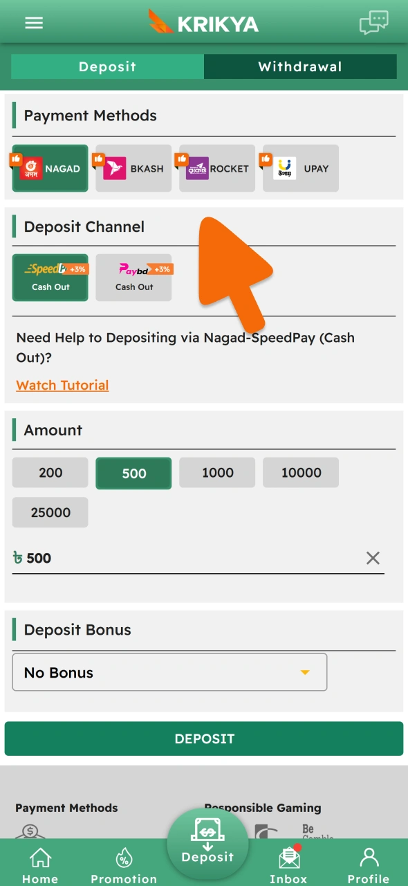 Fund your Krikya account to start wagering on the IPL 2026.