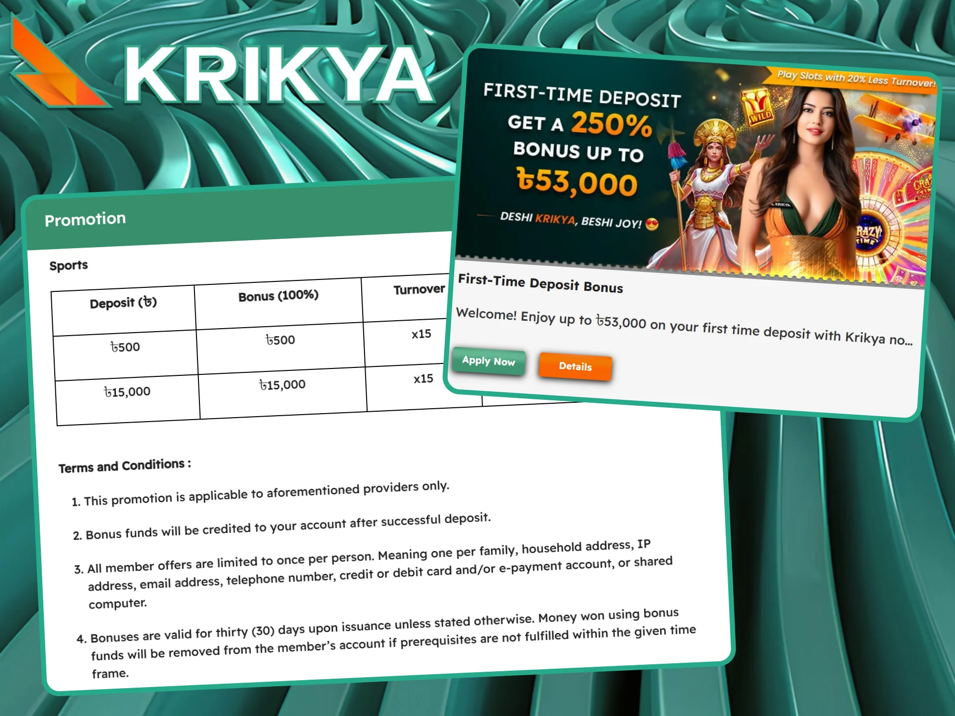 Claim a generous welcome offer at Krikya to get more value from your IPL 2026 bets.