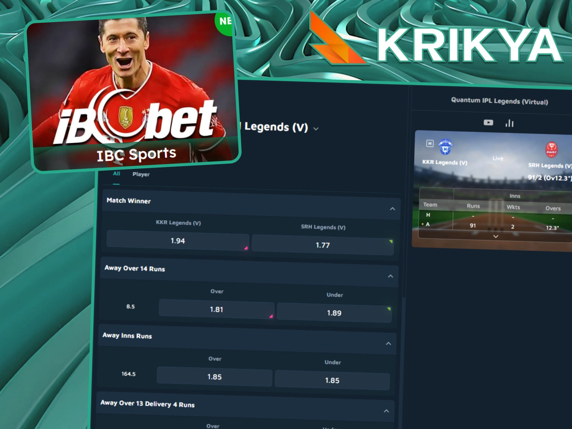 Stay updated with live IPL 2026 scores and real-time betting markets at the Krikya sportsbook.