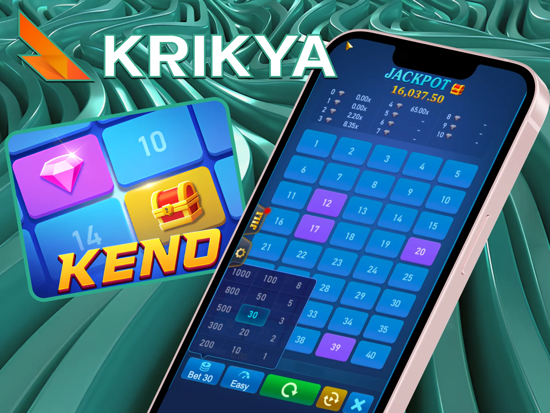Enjoy a flawless mobile gaming experience with the Krikya app when playing Keno in Bangladesh.