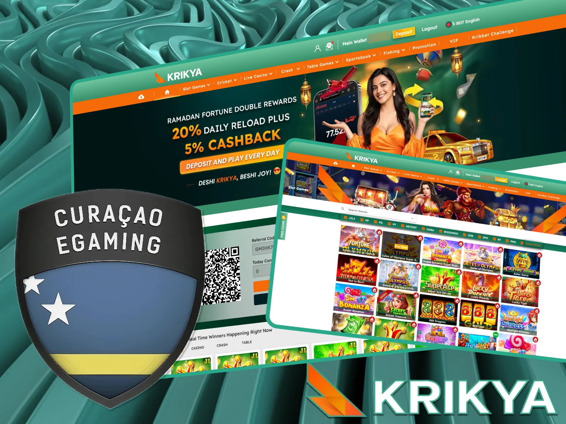 Verify the Krikya Curacao license to confirm you are playing on a legitimate, regulated site.