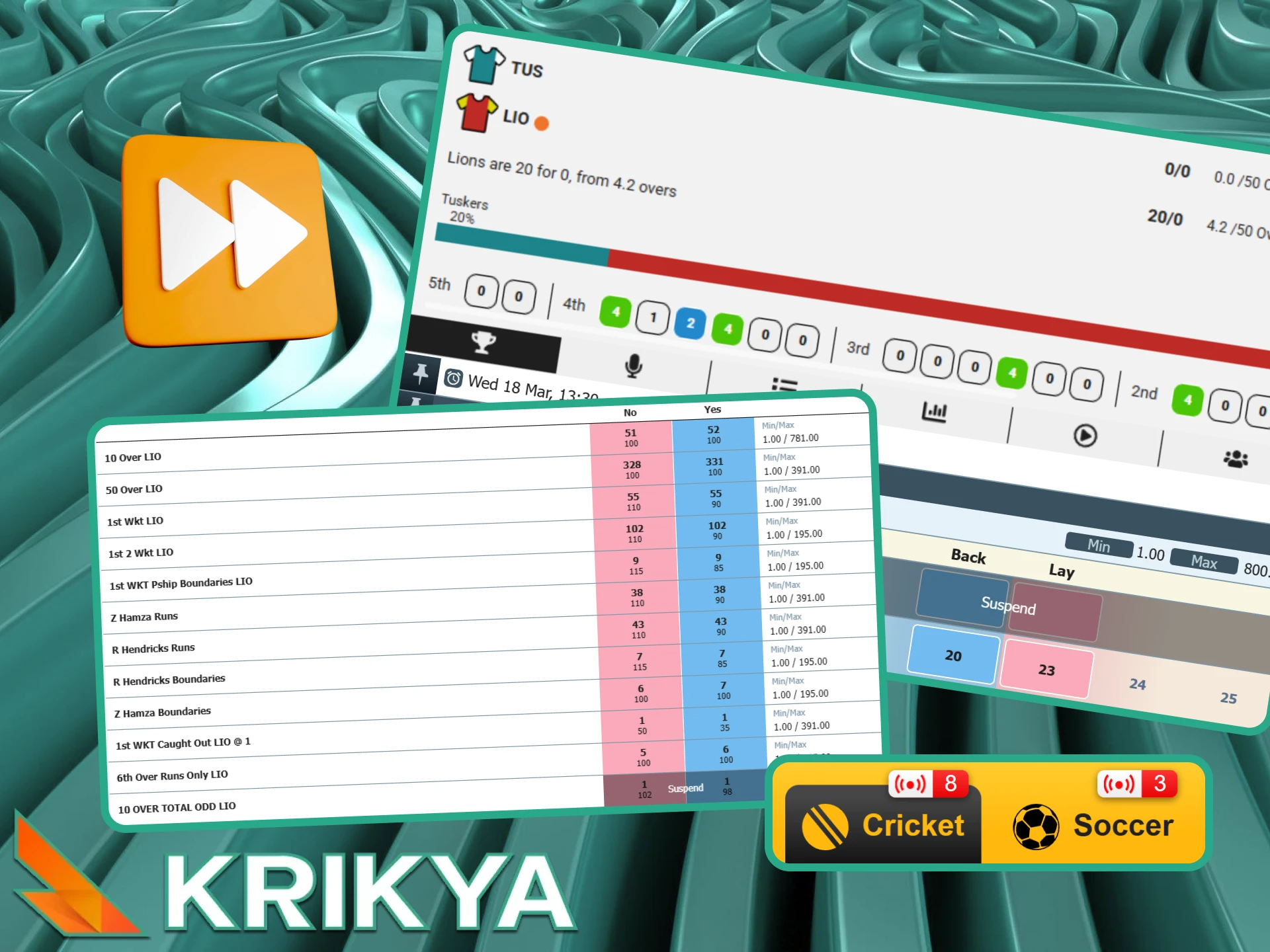 Stay updated with every play by using Krikya's high-definition live streaming service.